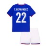 Conjunto (Camiseta+Pantalón Corto) Francia T. Hernandez 22 Primera Equipación Euro 2024 - Niño